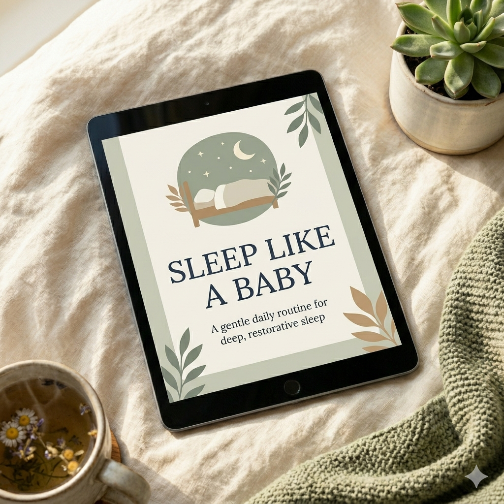 Sleep Like a Baby guide shown on a tablet